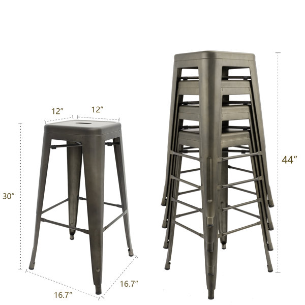 17 Stories Lansing 30'' Counter Stool with Metal Frame & Reviews Wayfair